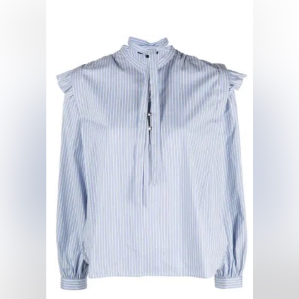Maje
Laudrey striped stretch-cotton blouse small nwt